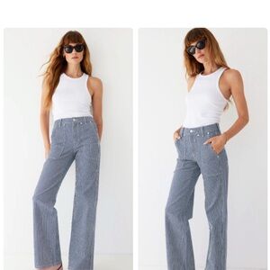 AYR Blue and White Striped Jeans